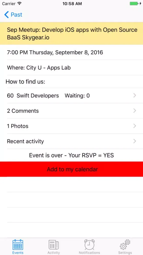 HK Meetup for Swift স্ক্রিনশট